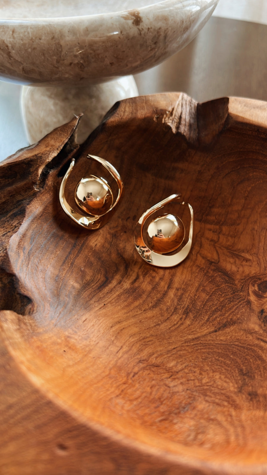 Saturn Earrings in Gold