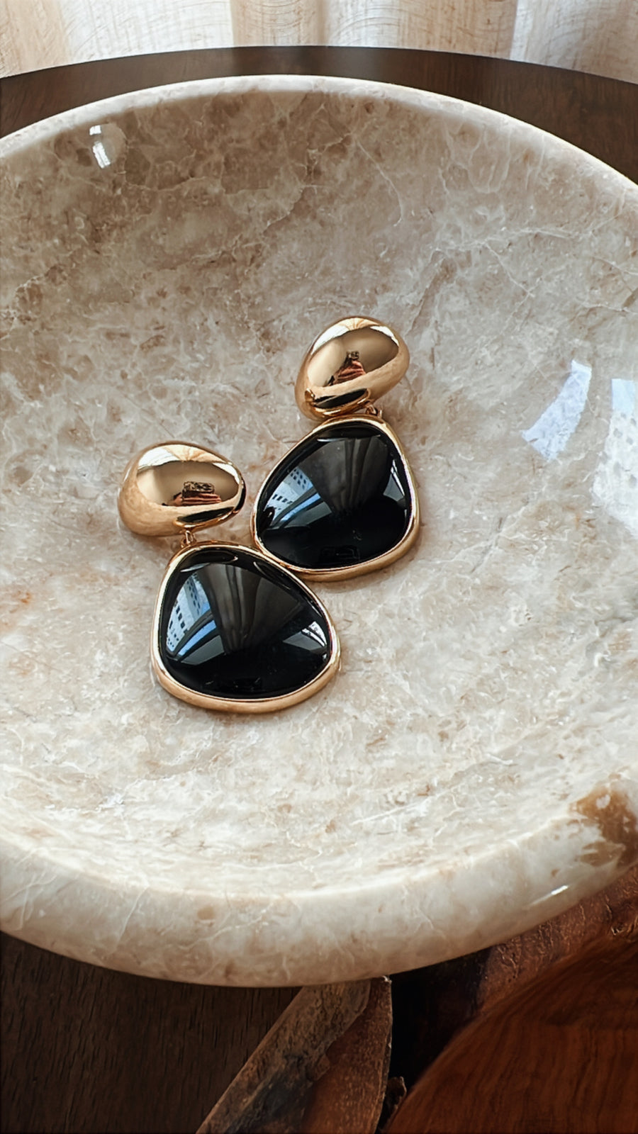 80's Earrings in Black