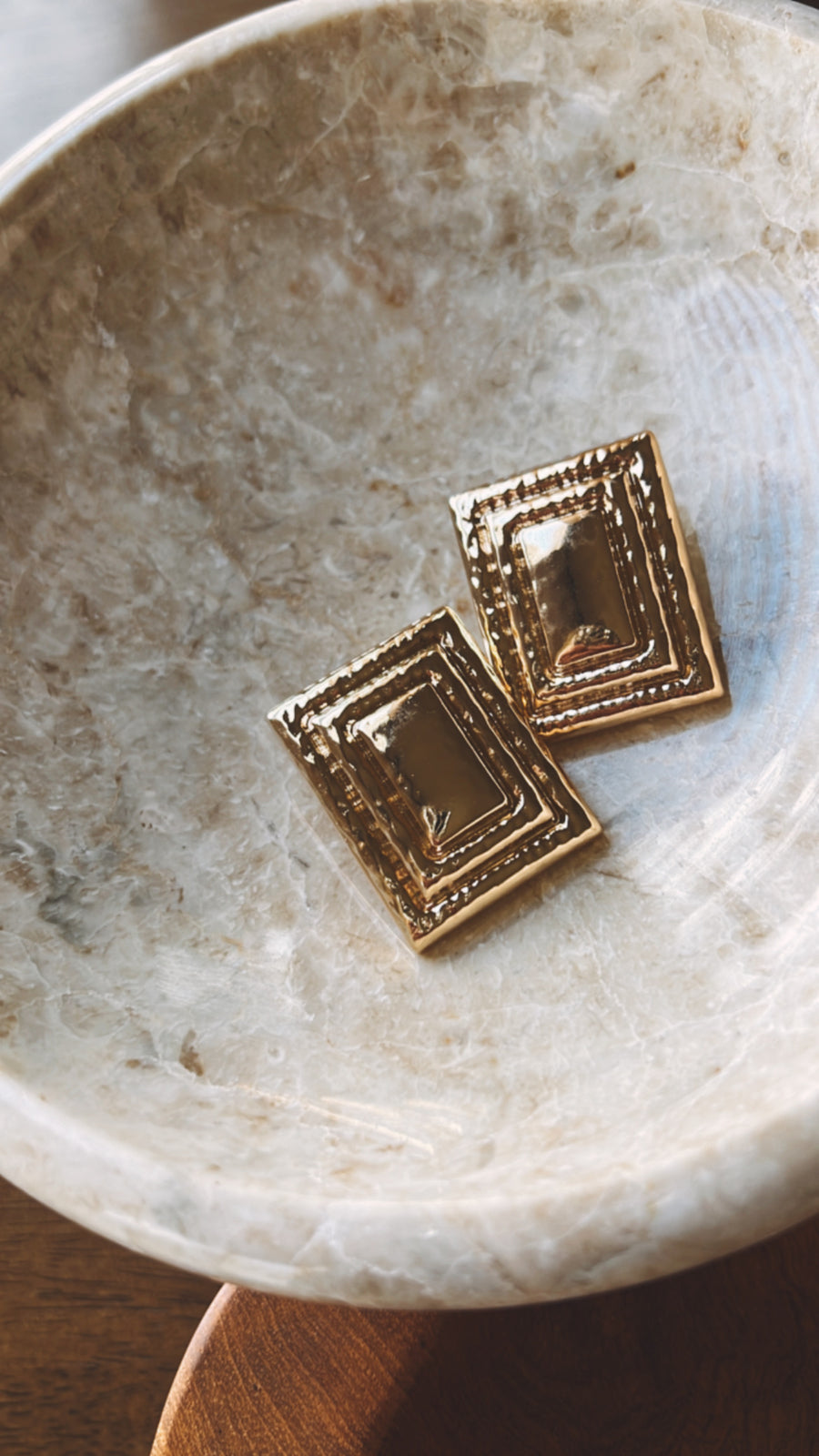 Hammered Square Earrings