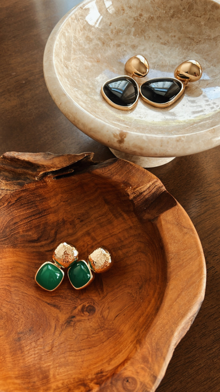 80's Earrings in Black