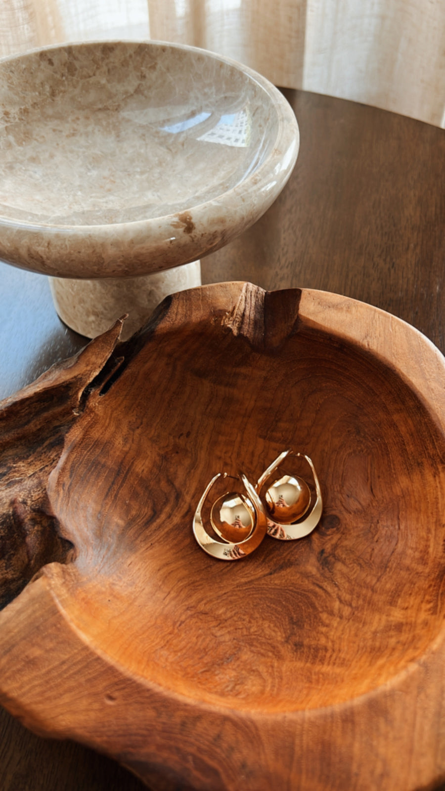 Saturn Earrings in Gold