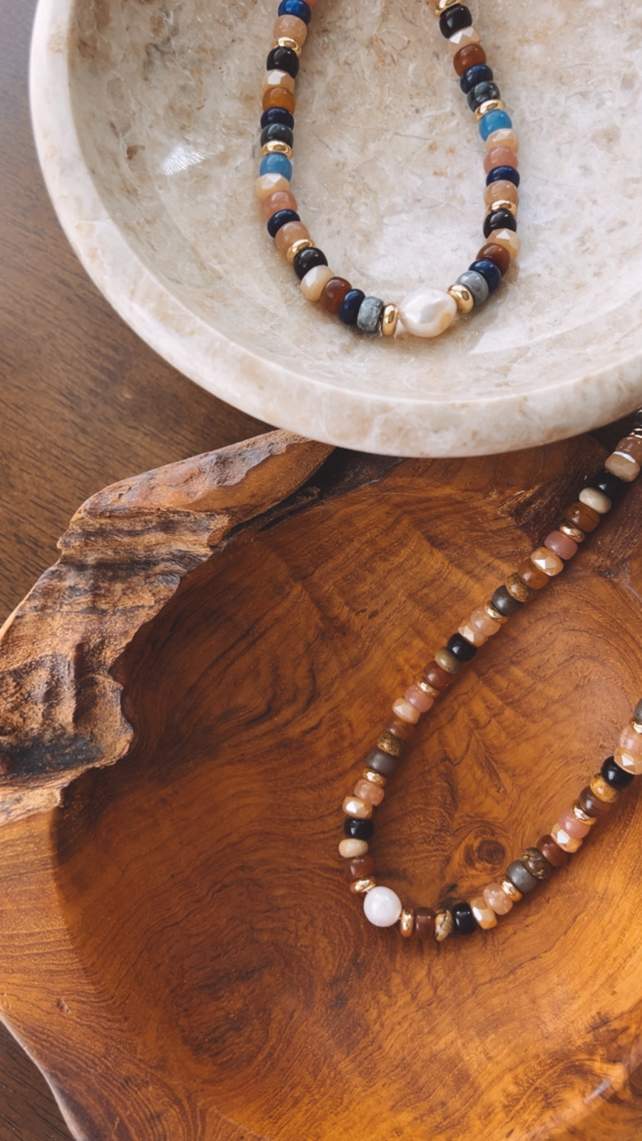 Beaded Necklace in Blue