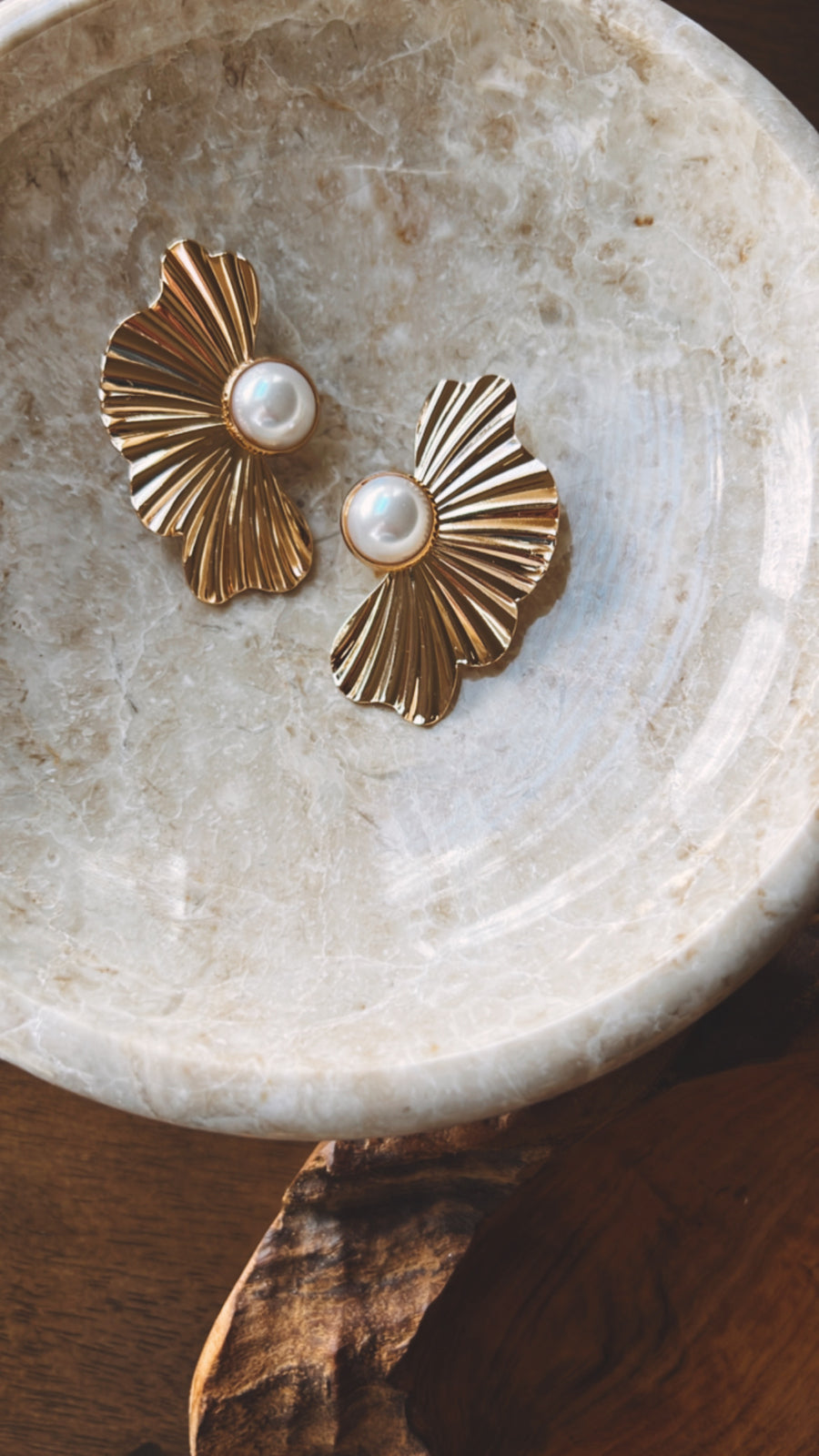 Fanned Pearl Earrings