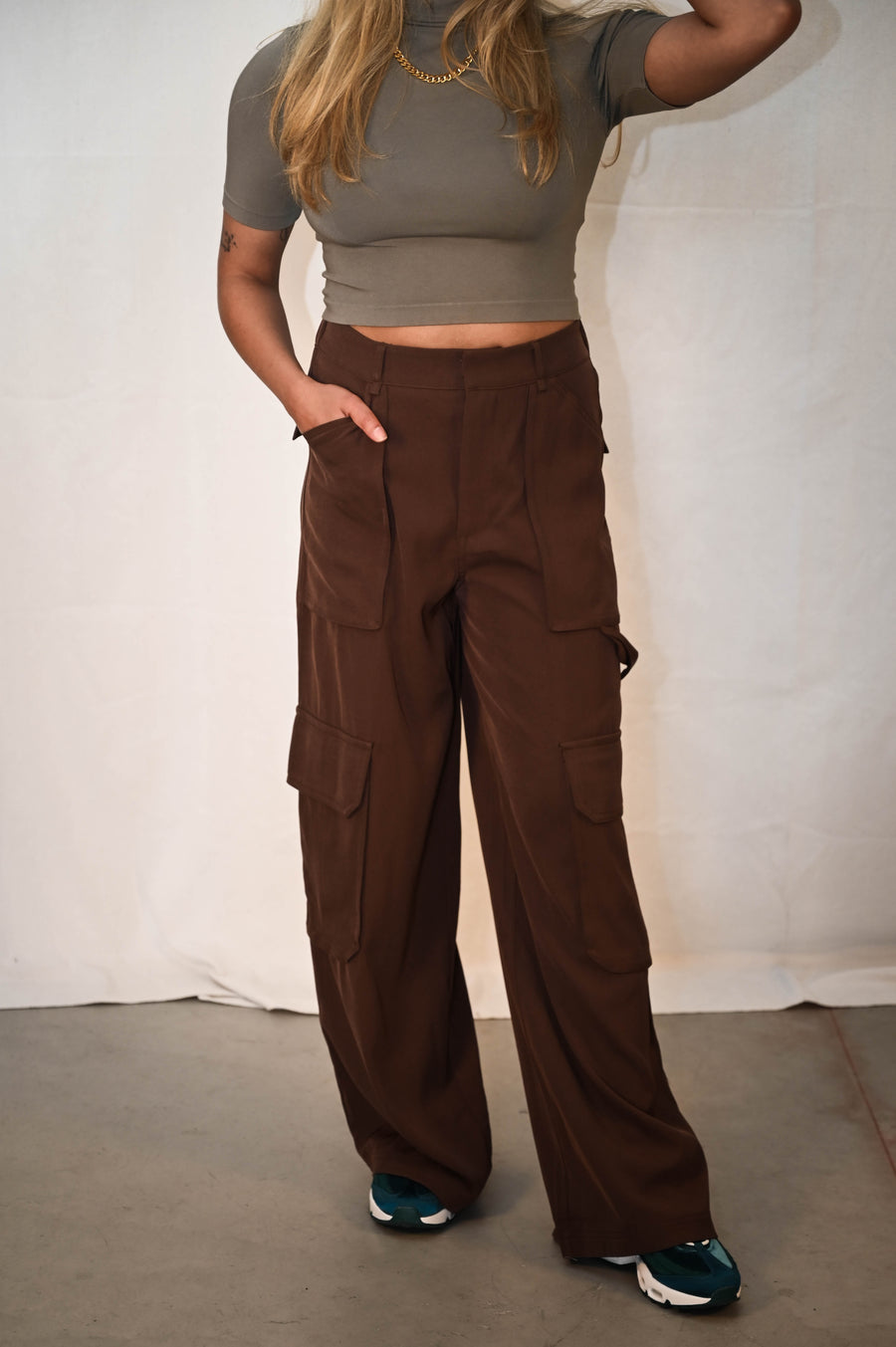 Cargo Trousers in Brown