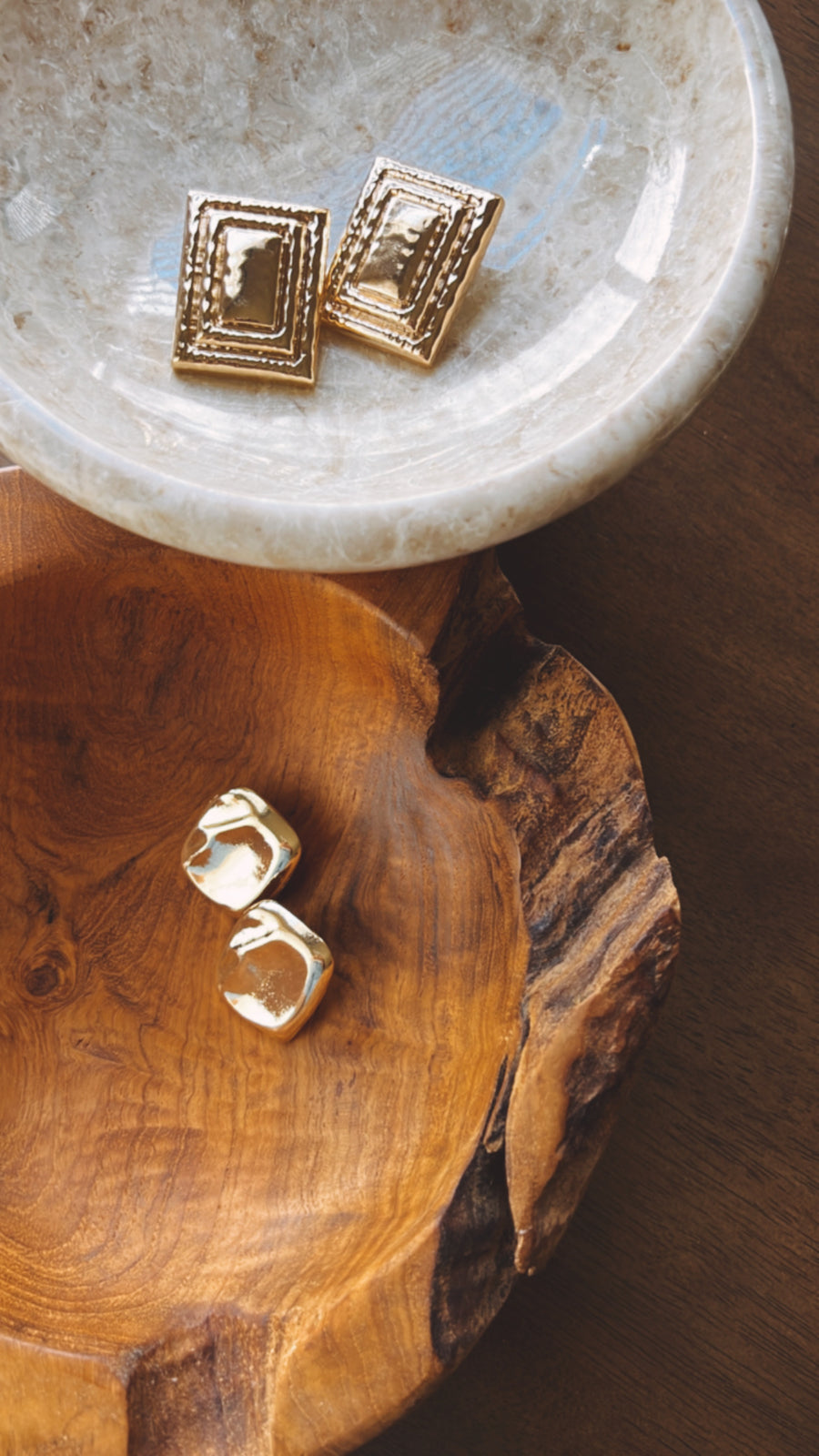 Gold Nugget Stud Earrings