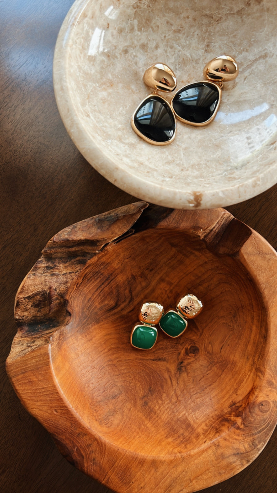 80's Earrings in Black