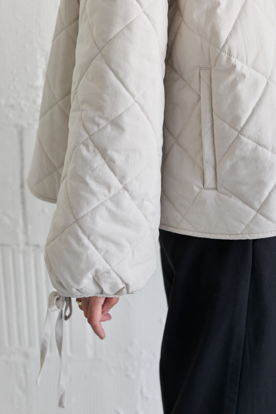 Quilted Jacket in Bone