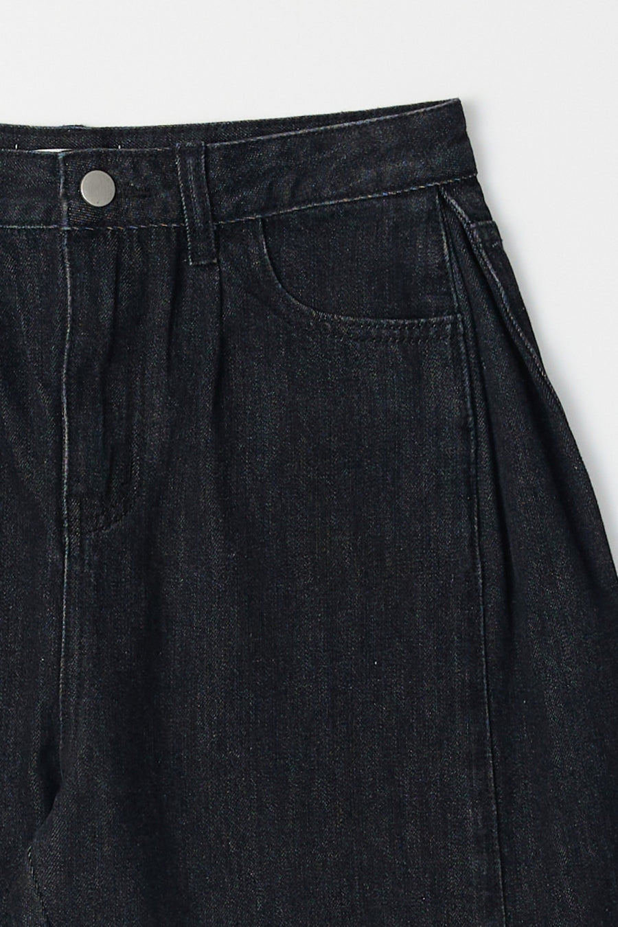 Long Denim Shorts in Black