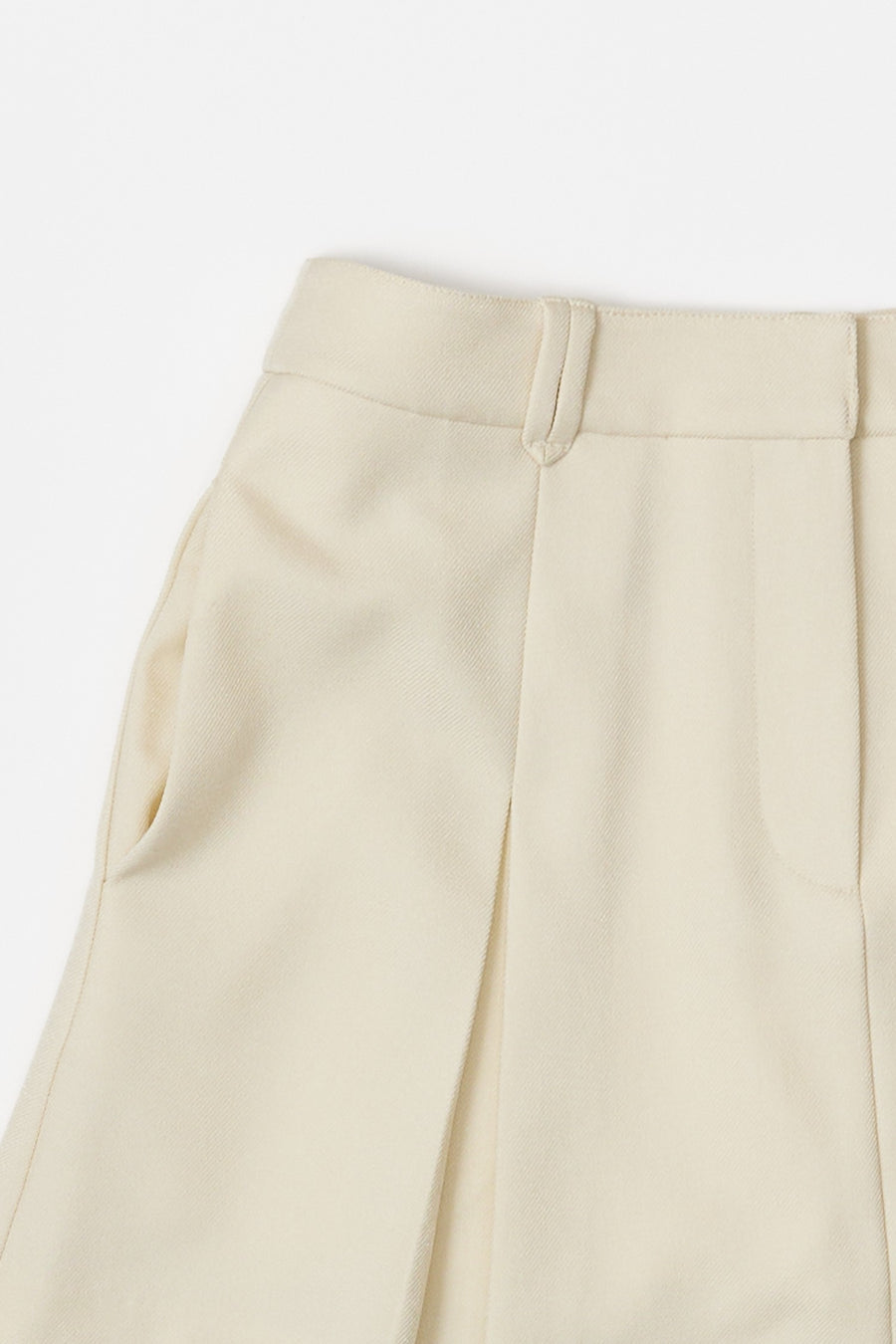 Pleated Mini Skirt in Cream