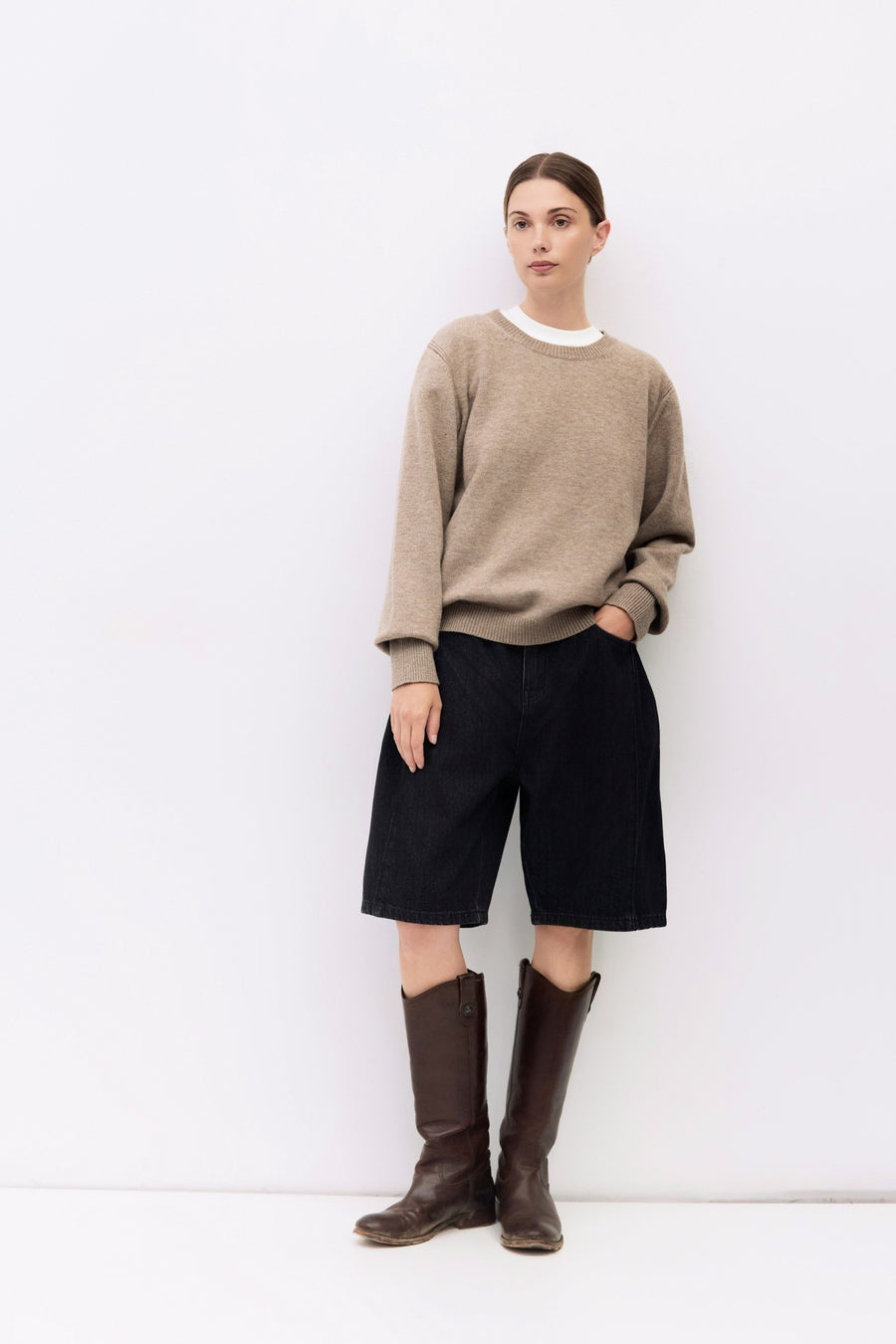 Classic Sweater in Taupe