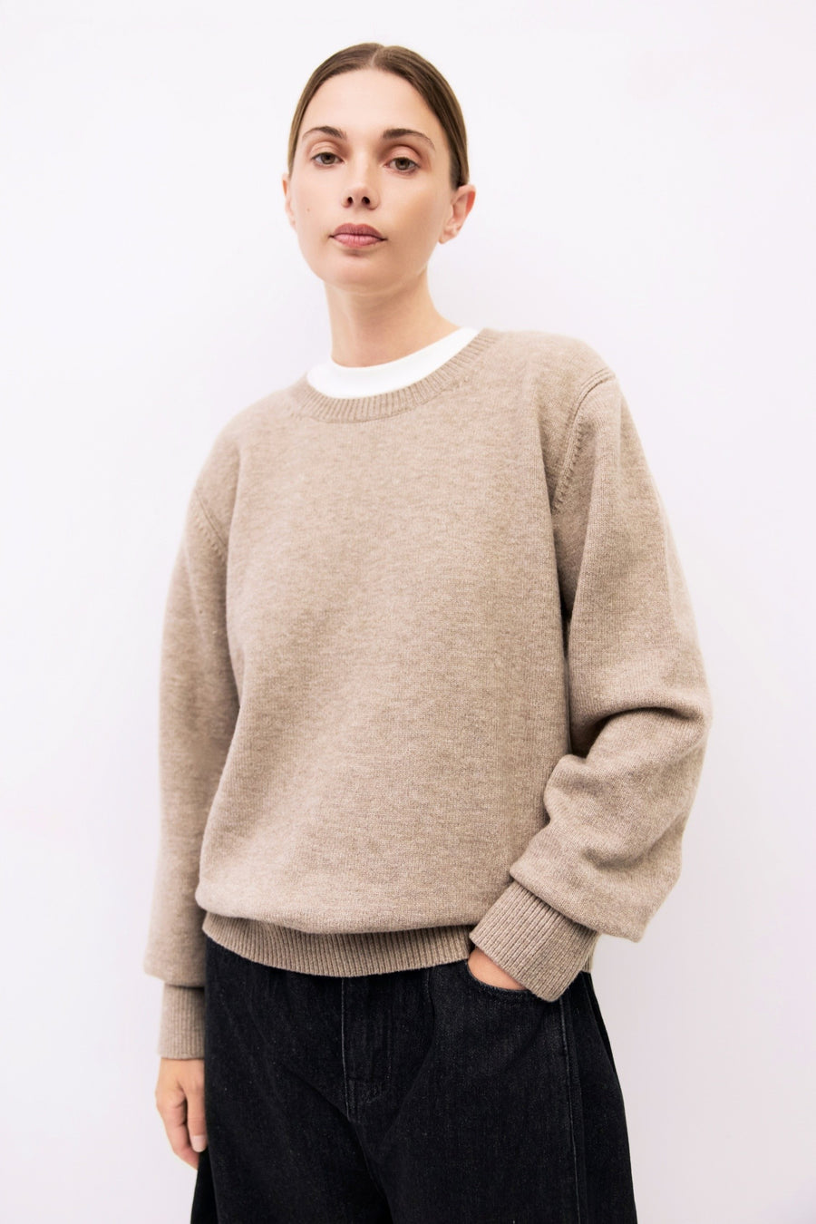 Classic Sweater in Taupe