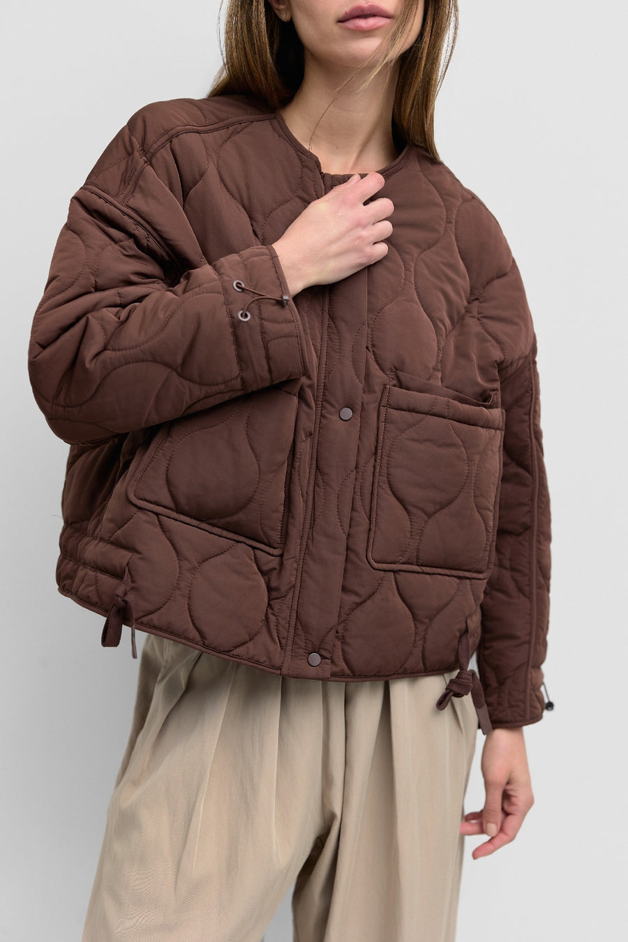 Quilted Jacket in Chestnut