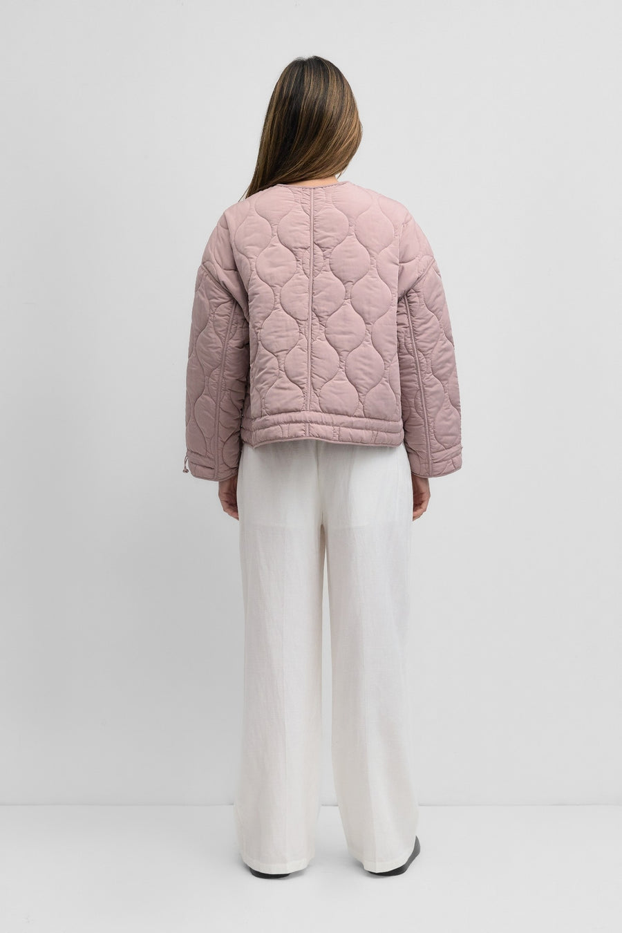 Quilted Jacket in Mauve