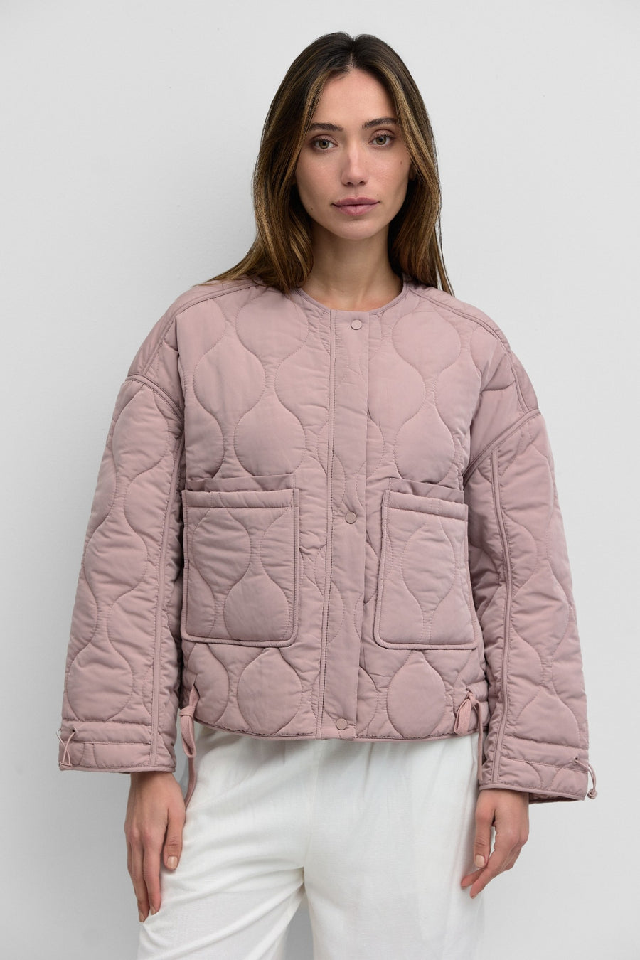 Quilted Jacket in Mauve