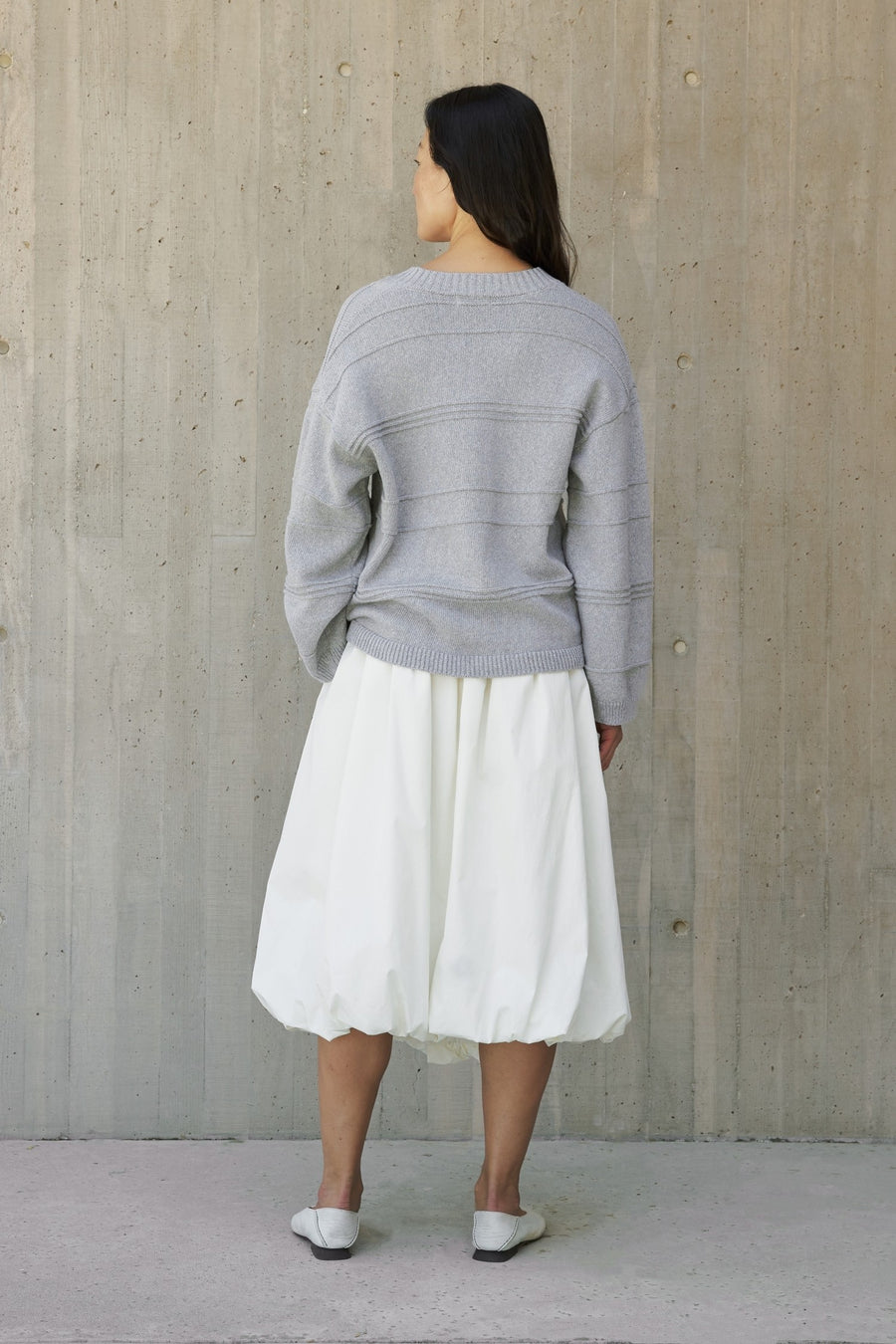 Monotone Textured Sweater in Grey