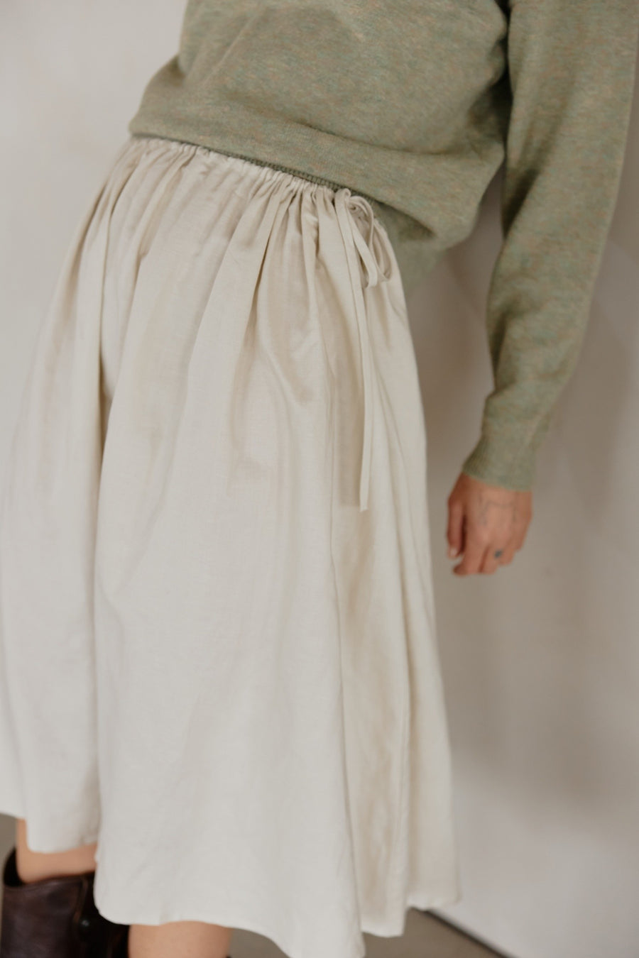 Linen Skirt in Natural