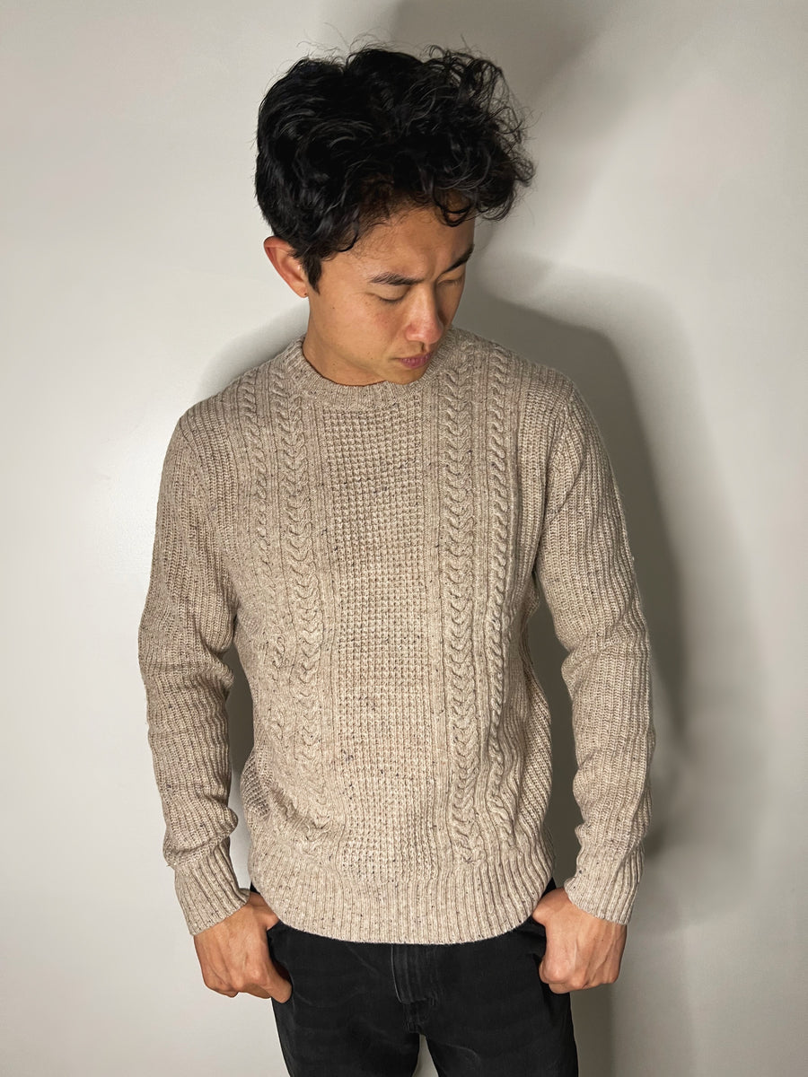 Detailed Stitch Crew Sweater