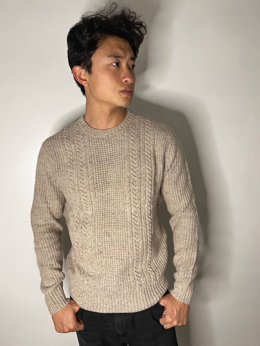 Detailed Stitch Crew Sweater